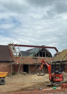 Heritage Barn Redevelopments Ayelsbury Digger On Site