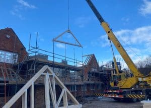 Luxury Mansion Upgrade Beaconsfield Crane for Materials